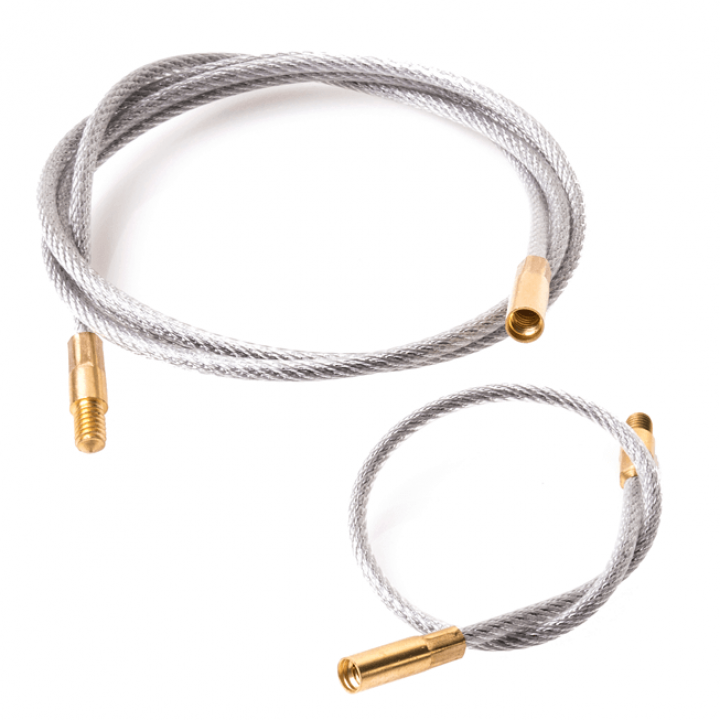Nylonom potiahnutý Nerezový kábel s Mosadzným závitom – Set 2 kusy (1x 20cm / 1x 83cm)