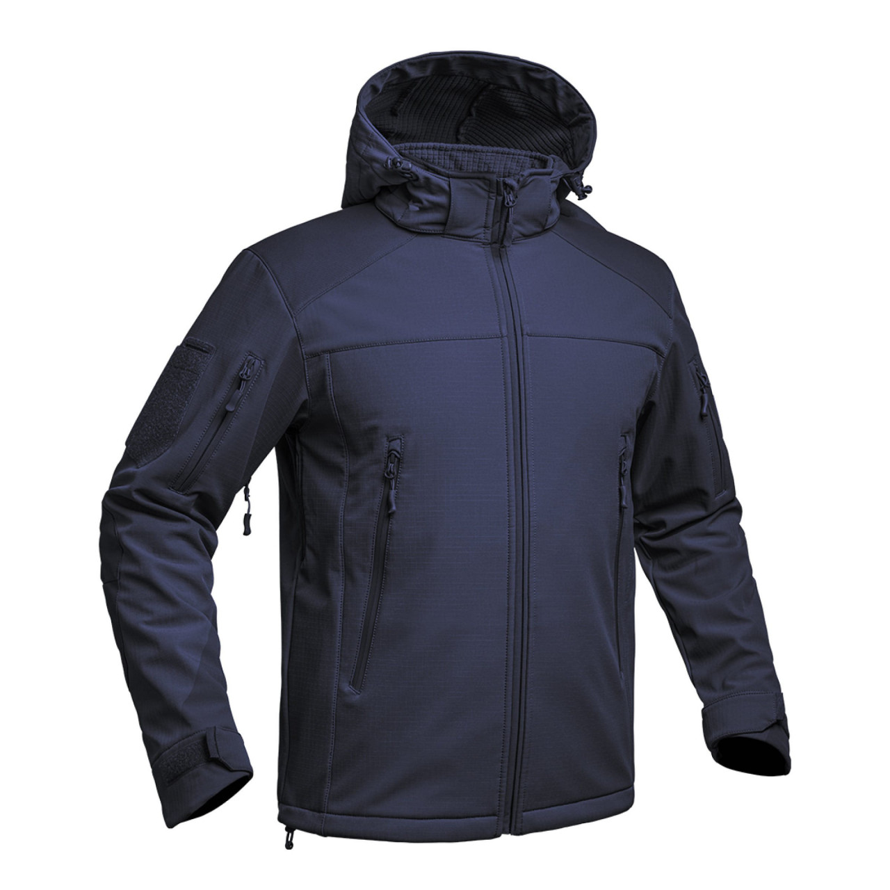 Bunda FIGHTER V2 softshell s kapucňou MODRÁ