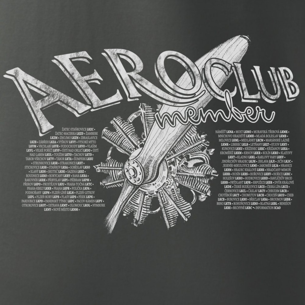 Tričko AEROCLUB ŠEDOMODRÉ