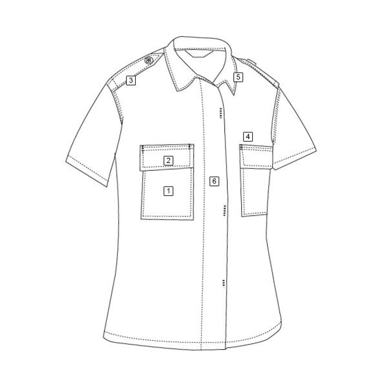 Košeľa služobná krátky rukáv rip-stop MODRÁ