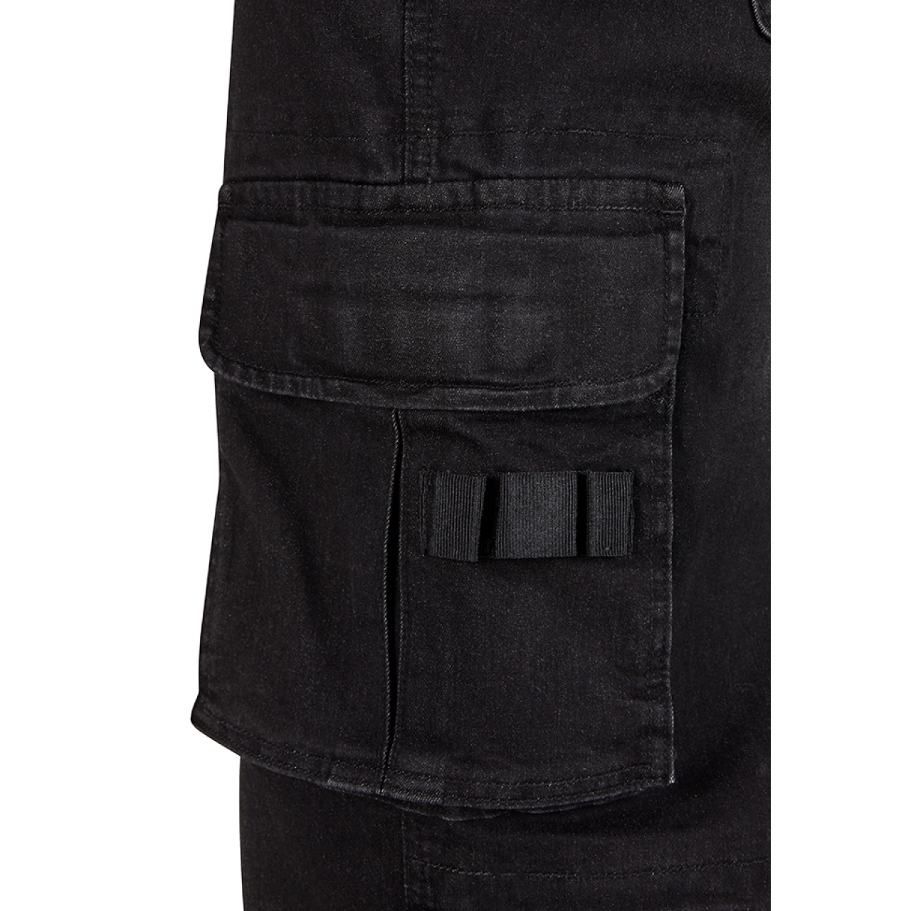 Nohavice Denim CARGO ČIERNE