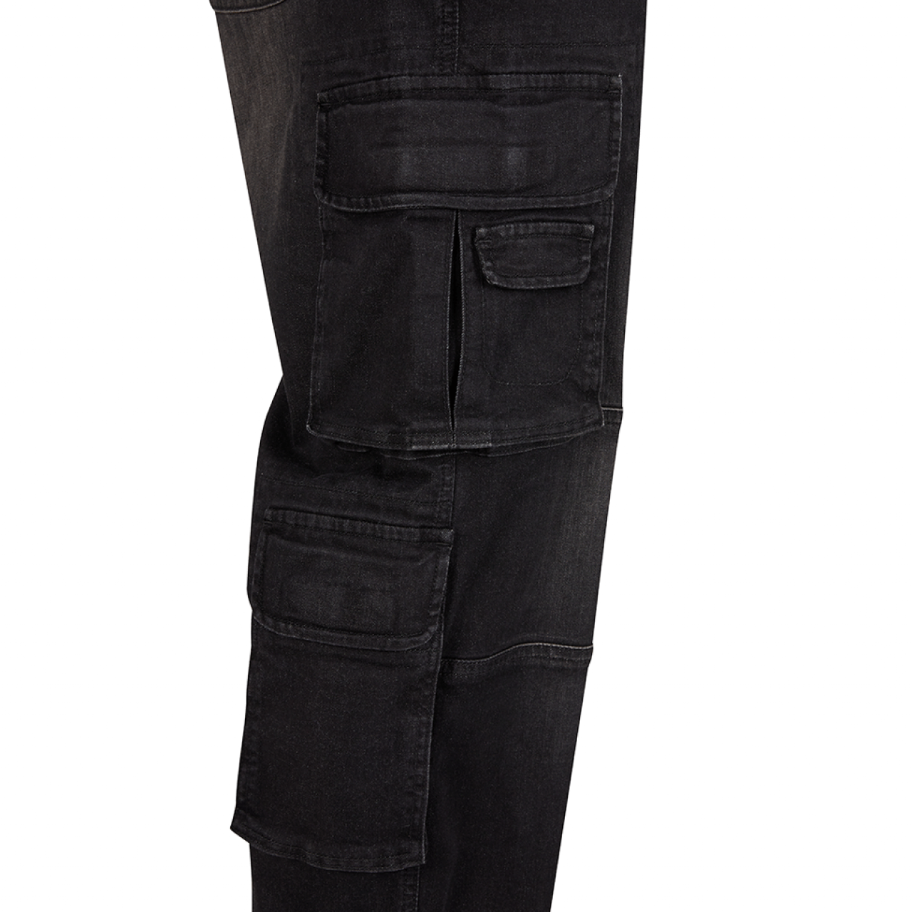 Nohavice Denim CARGO ČIERNE