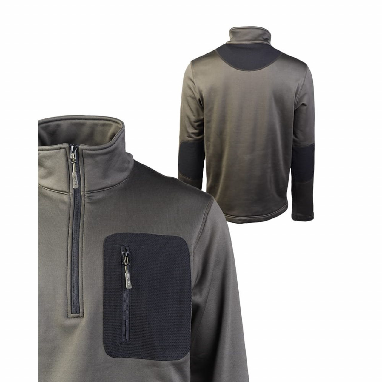 Mikina THERMO-FLEECE ¾ ZIP ZELENÁ