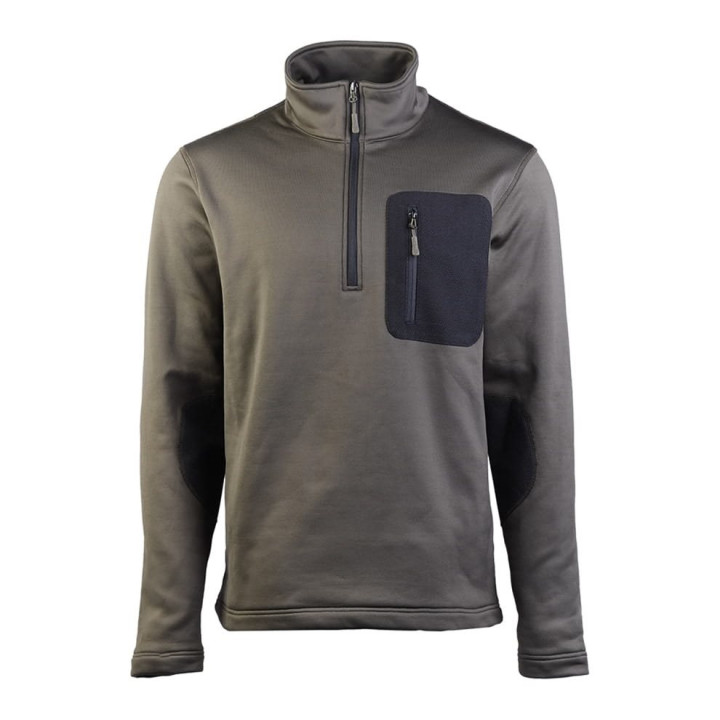 Mikina THERMO-FLEECE ¾ ZIP ZELENÁ