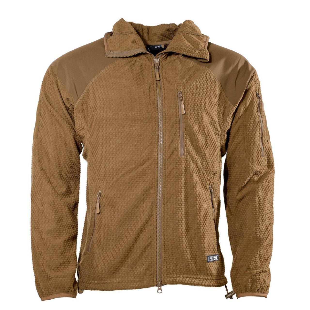 Mikina zips s kapucňou fleece DELTA COYOTE