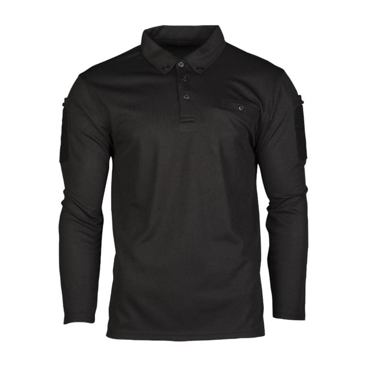 TACTICAL QUICK DRY tričko s dlhým rukávom/polo tričko ČIERNE