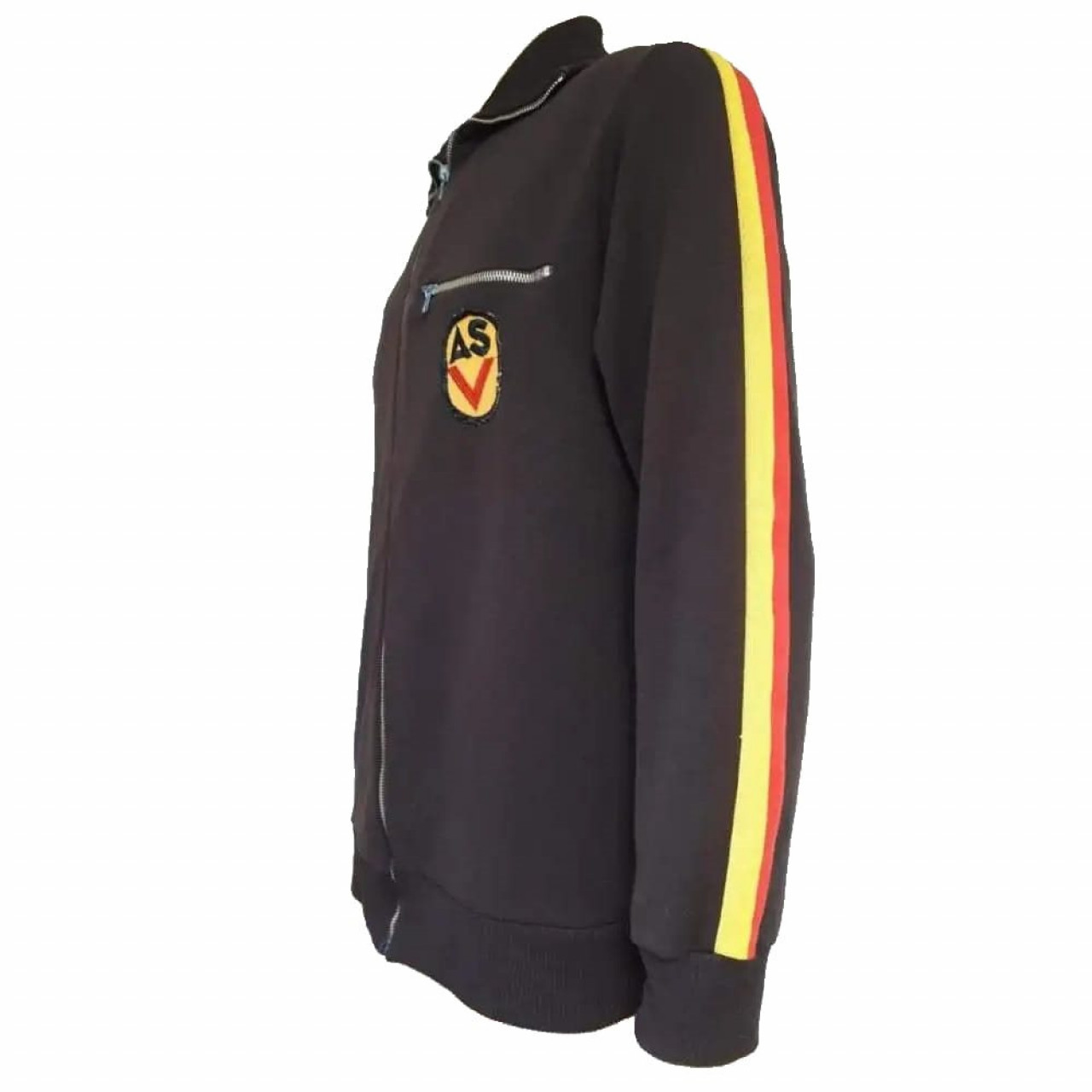 Mikina tepláková športová s lampasmi NVA/DDR - ASV HNEDÉ