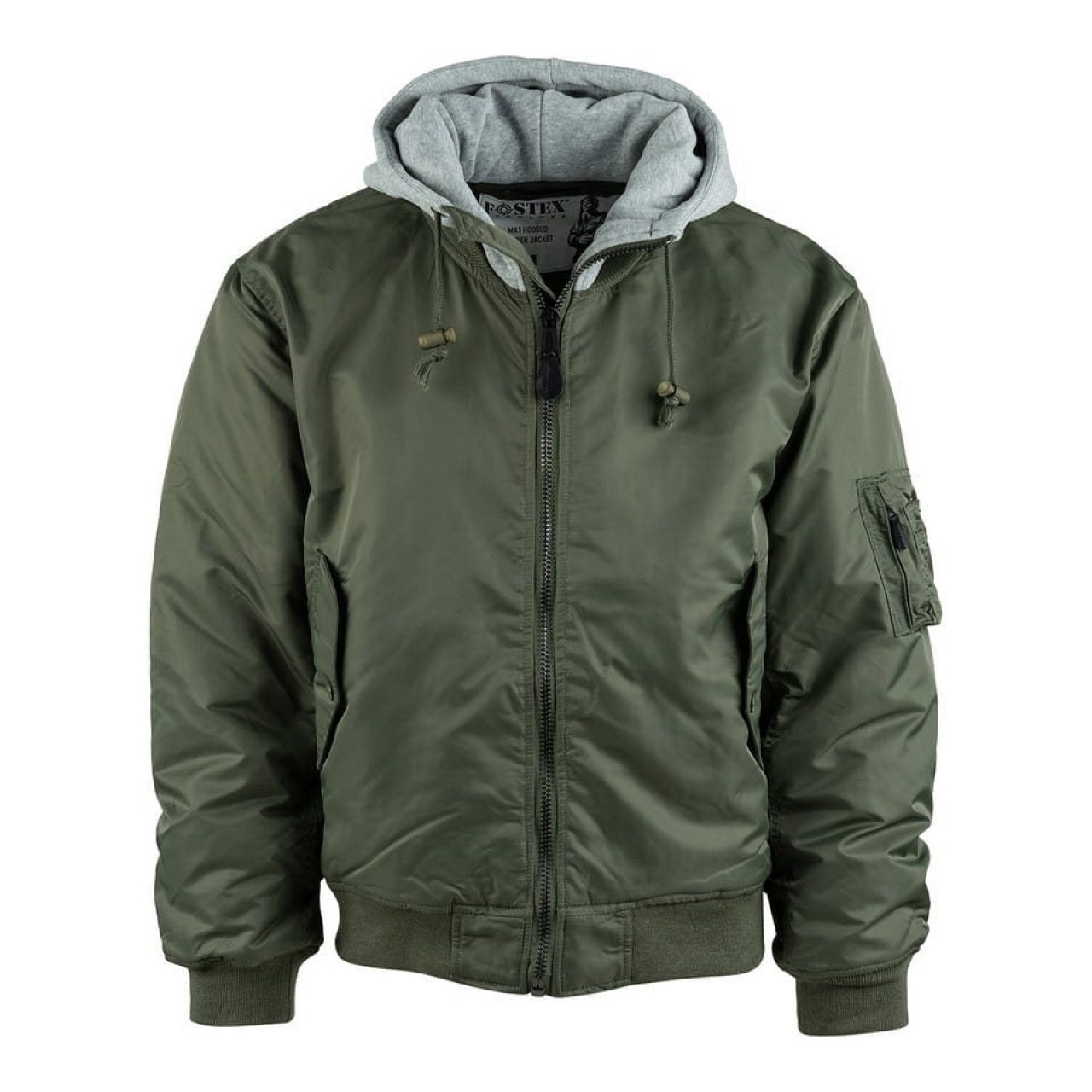 Bunda bomber MA-1 s kapucňou ZELENÁ