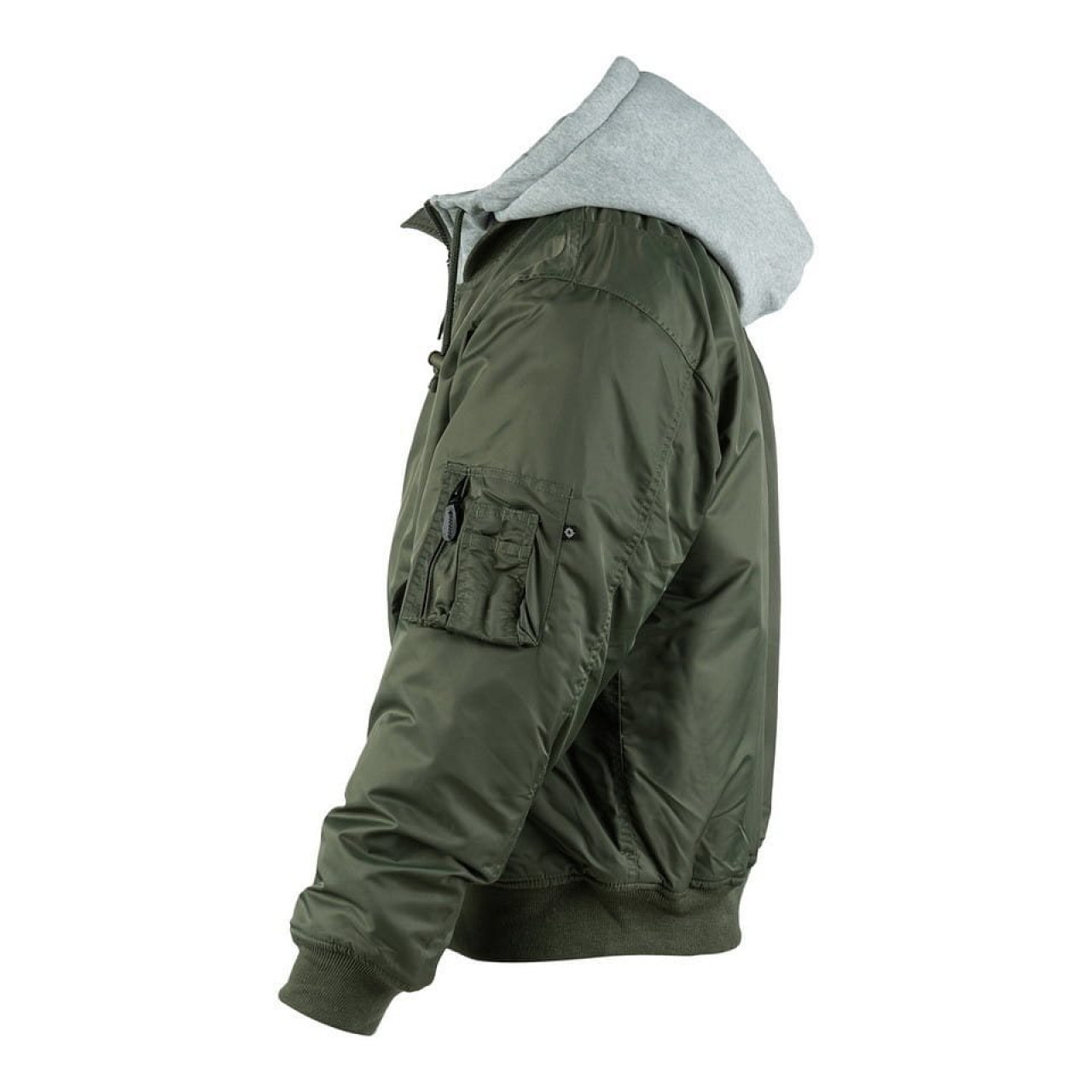Bunda bomber MA-1 s kapucňou ZELENÁ