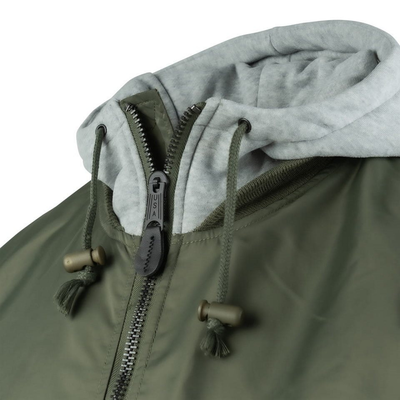 Bunda bomber MA-1 s kapucňou ZELENÁ