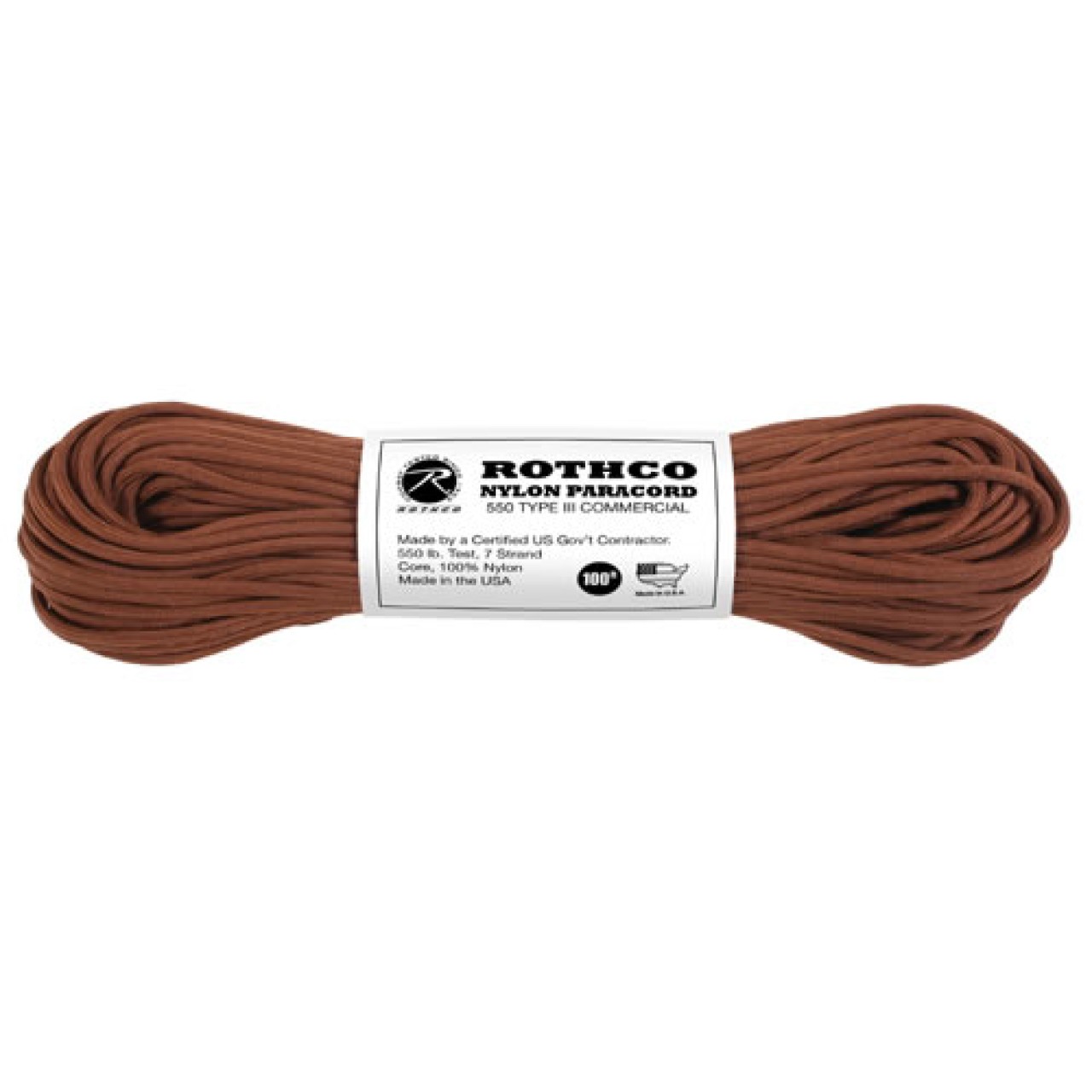 Šnúra PARACORD nylon 550LB 30m 4mm HNEDÁ