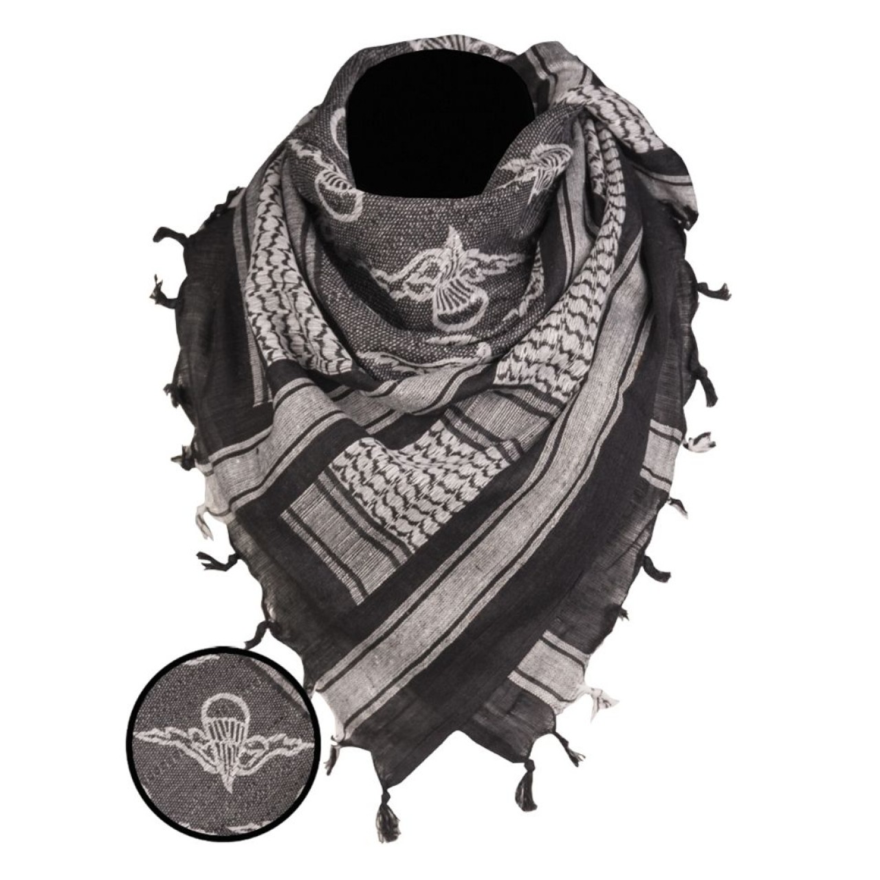 Šatka SHEMAG PARATROOPER ČIERNO/BIELA