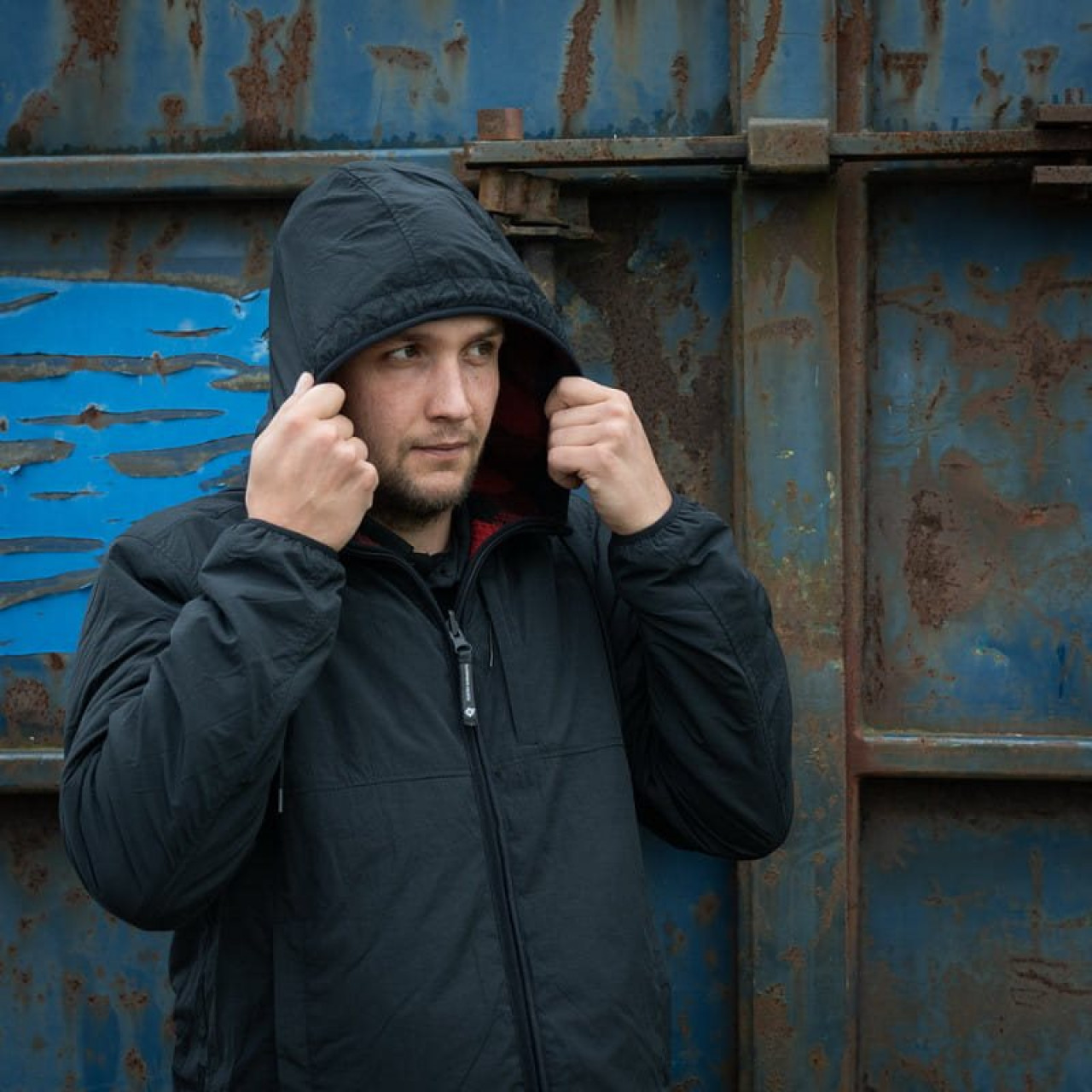 Bunda obojstranná SHERPA SOFTSHELL ČIERNO/ČERVENÁ