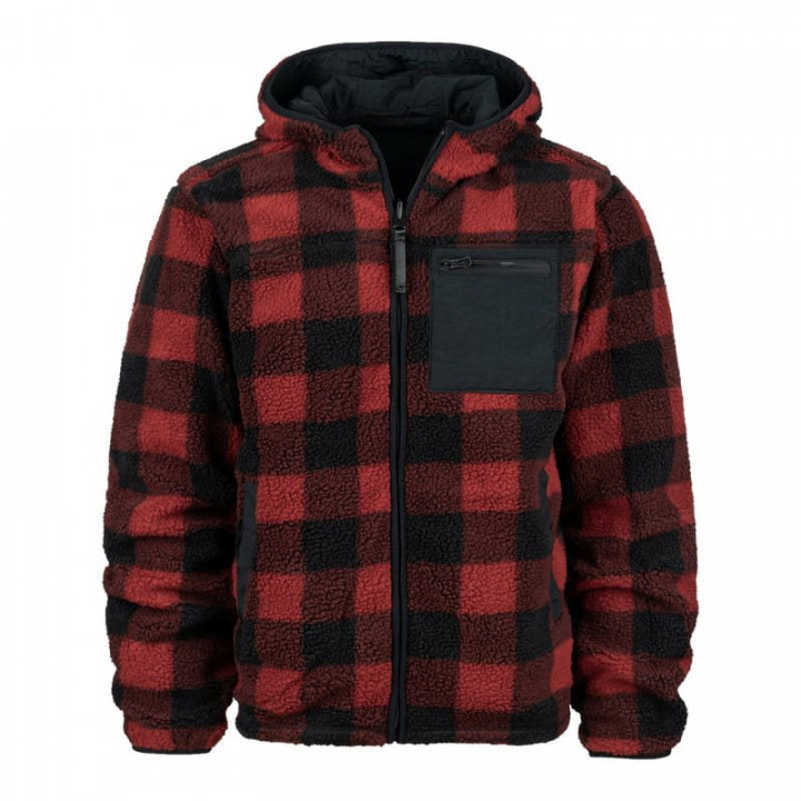 Bunda obojstranná SHERPA SOFTSHELL ČIERNO/ČERVENÁ