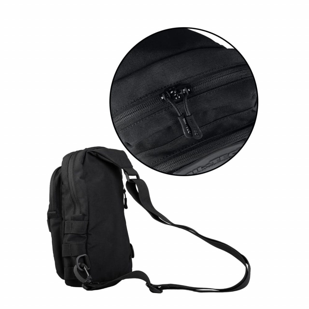 Batoh CROSSBODY s MOLLE väzbou ČIERNY