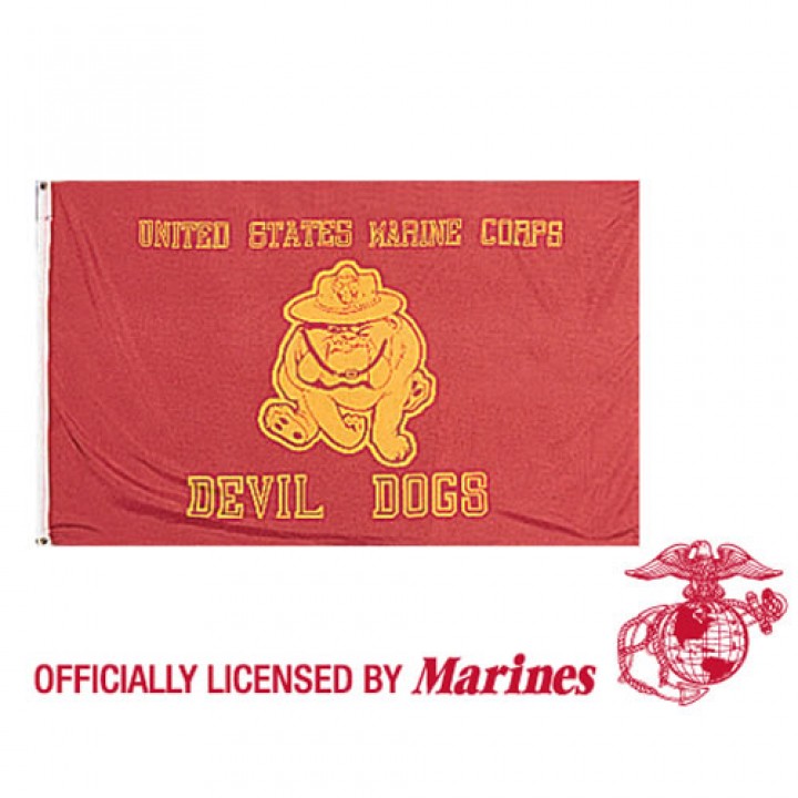 Vlajka USMC DEVIL DOGS ČERVENÁ