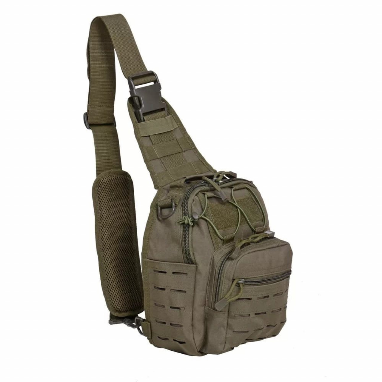 Batoh LC-B55 LASER MOLLE malý cez jedno rameno ZELENÝ