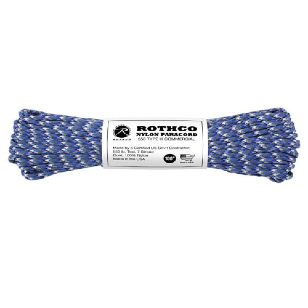 Šnúra PARACORD nylon 550LB 30m 4mm MODRÁ CAMO