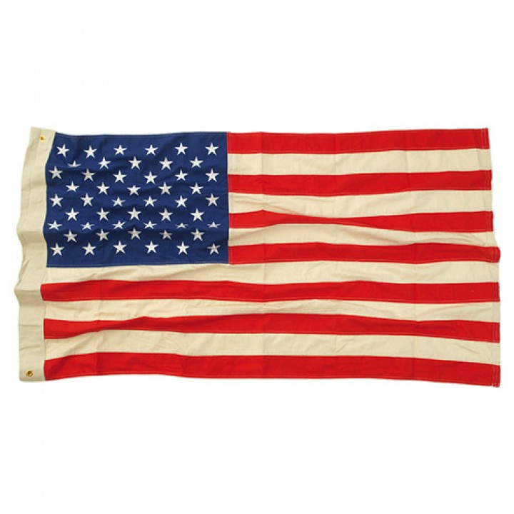 Vlajka USA 50 hviezd VINTAGE bavlna vyšívaná 90x150cm