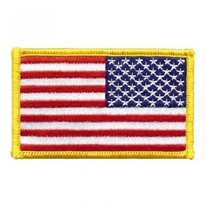 Nášivka US vlajka farebná reverzná 5 x 7,5 cm