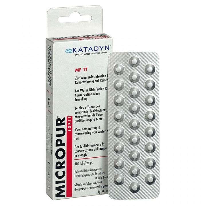 Tablety Katadyn pre dezinfekci vody MICROPUR FORTE MF 1T 100 tabliet