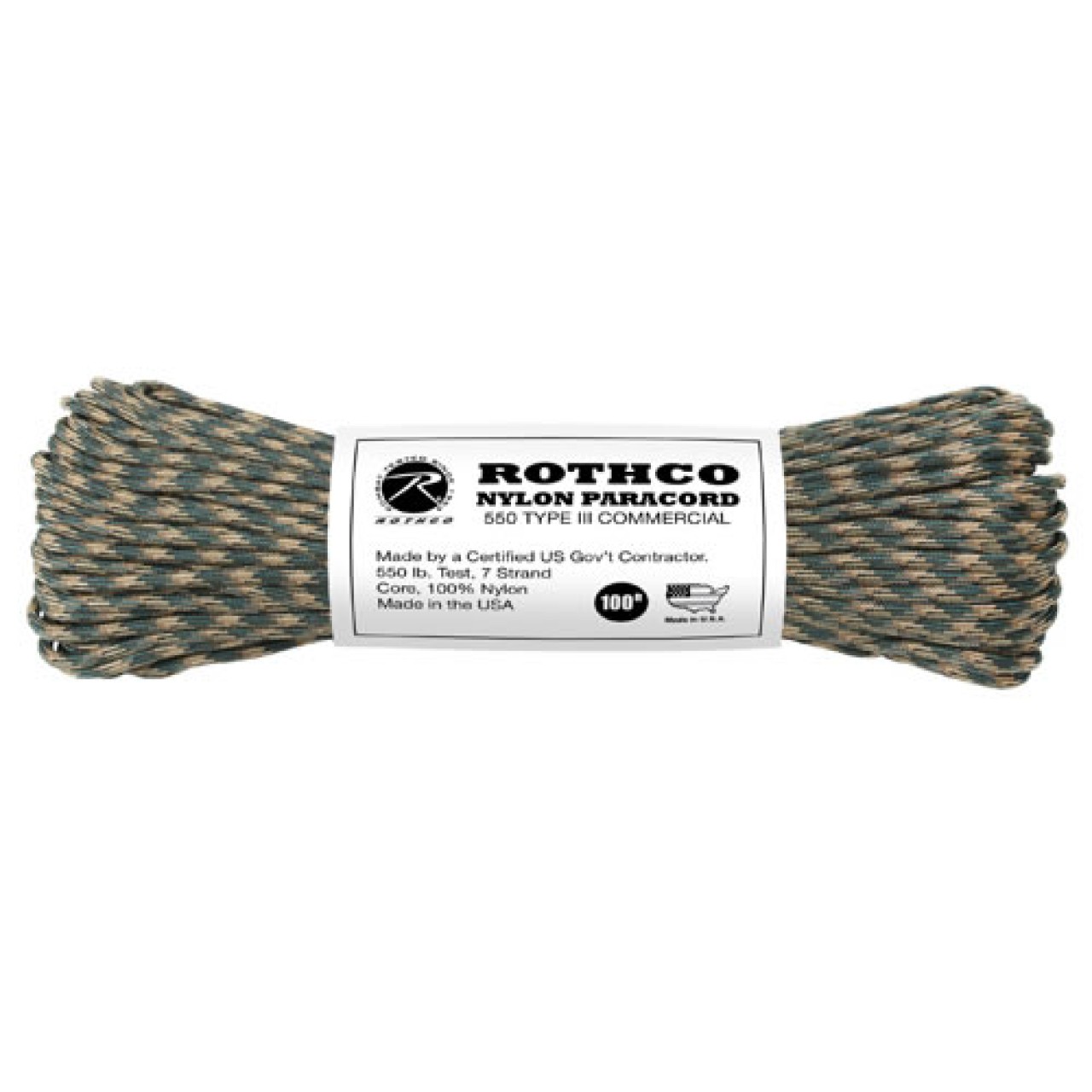Šnúra PARACORD nylon 550LB 30m 4mm CAMO
