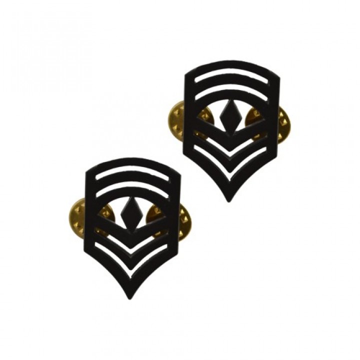 Odznak hodnostný USMC - 1stSgt. - ČIERNY