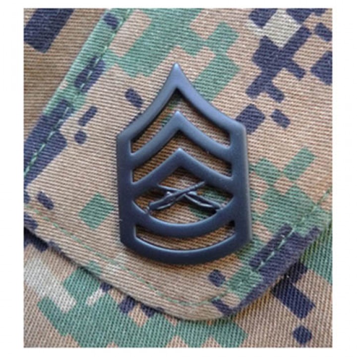 Odznak hodnostný USMC - GySgt. - ČIERNY pár