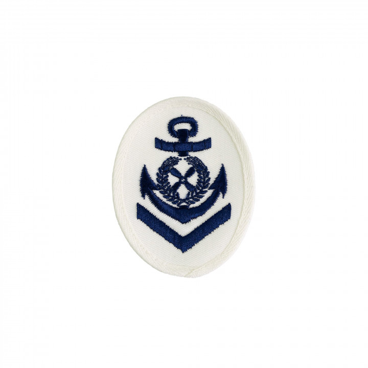 Nášivka NVA modrá kotva s vrtuľou BIELA