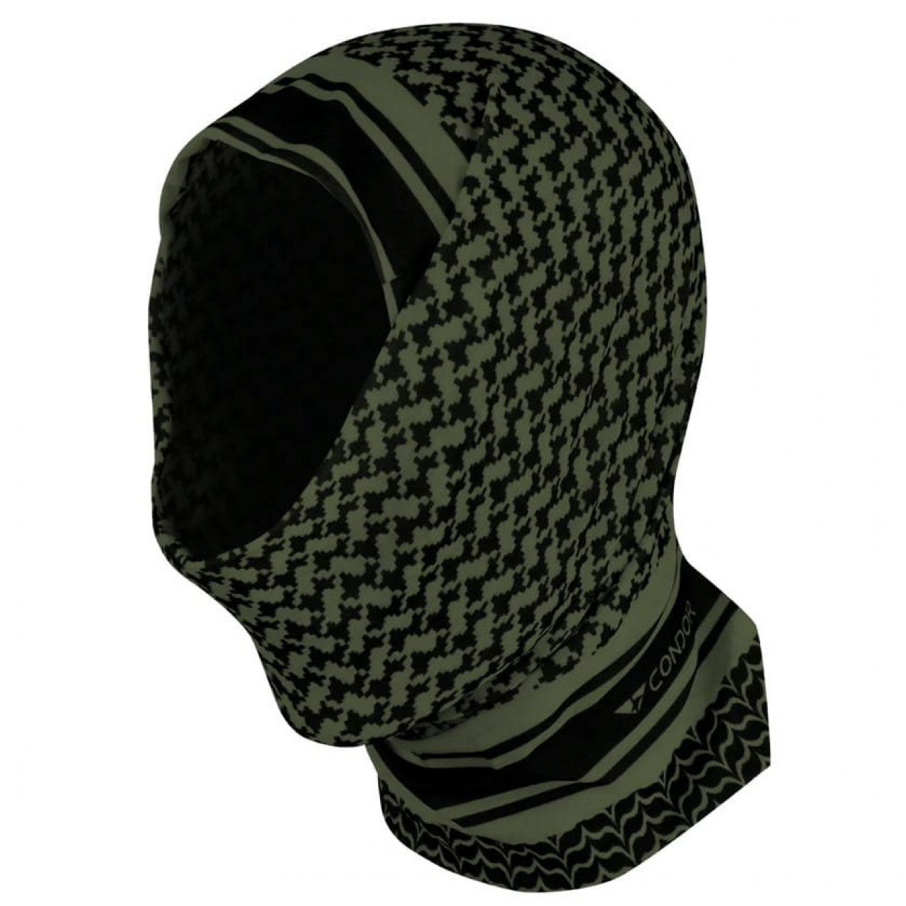 Šatka MULTI-WRAP multifunkčná SHEMAGH ČIERNO-ZELENÁ