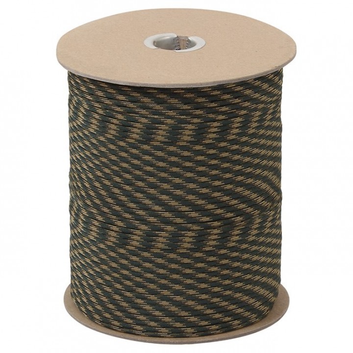 Šnúra PARACORD nylon 550LB na cievke 300m 4mm WOODLAND