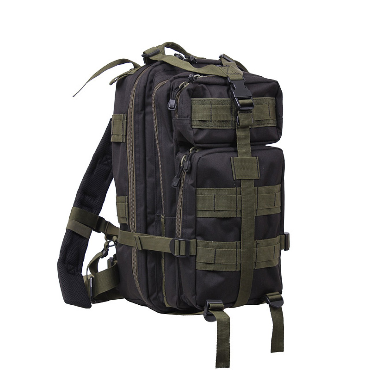 Ruksak ASSAULT I MEDIUM TRANSPORT ČIRNO-ZELENÝ