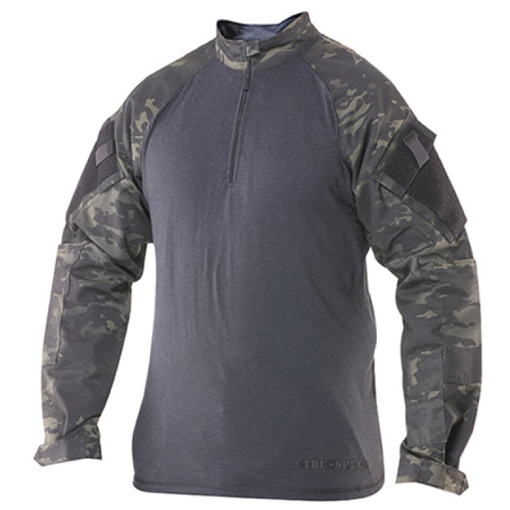 Košeľa taktická COMBAT TRU 1/4 ZIPS MULTICAM BLACK®