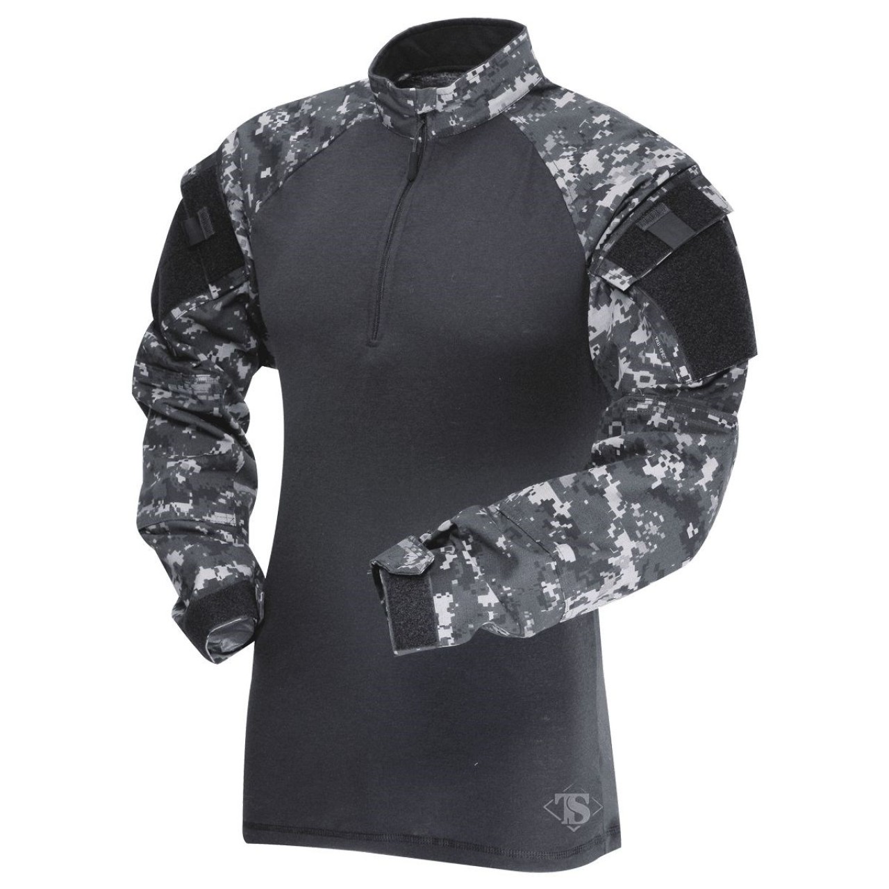 Košeľa taktická COMBAT TRU 1/4 ZIP URBAN DIGITAL/ČERNA
