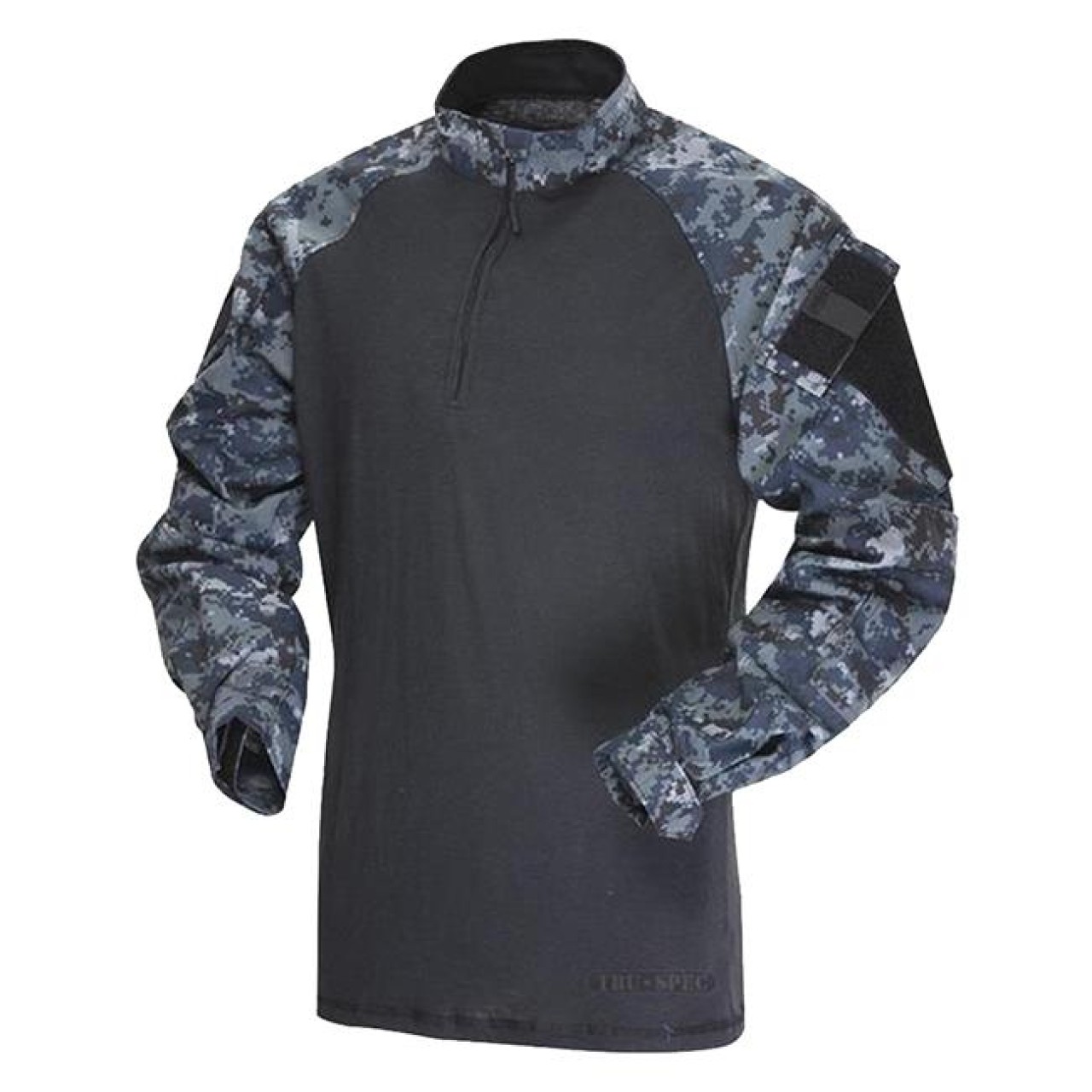 Košeľa taktická COMBAT TRU 1/4 ZIP MIDNIGHT DIGITAL