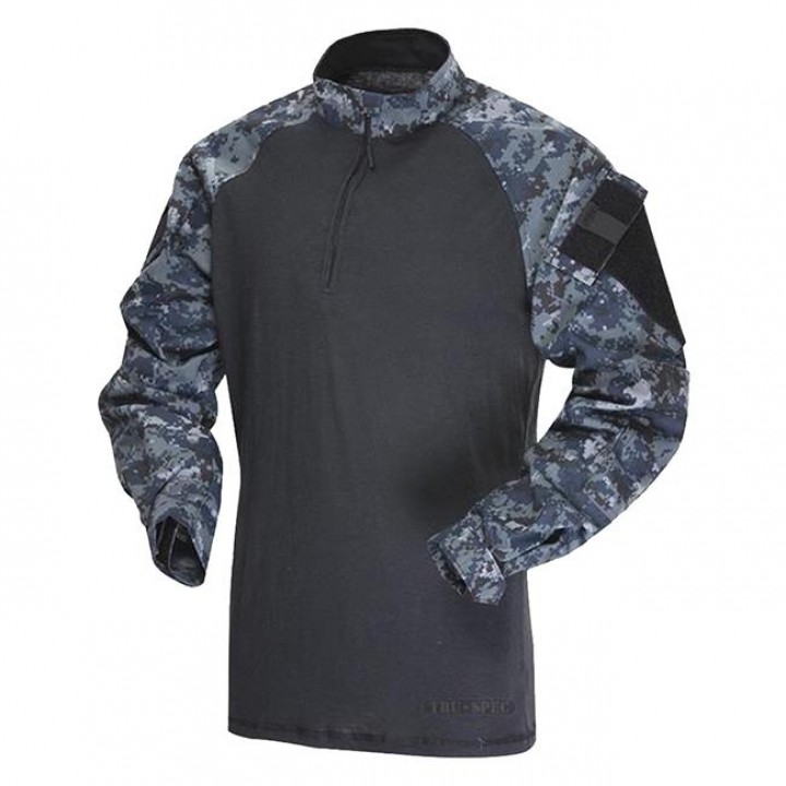 Košeľa taktická COMBAT TRU 1/4 ZIP MIDNIGHT DIGITAL