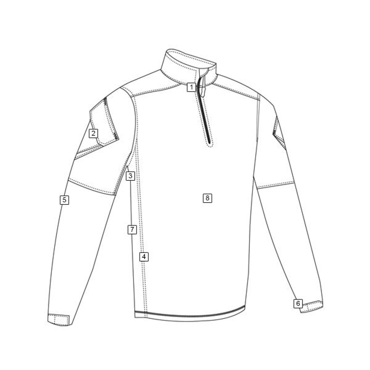 Košeľa taktická URBAN FORCE TRU 1/4 ZIP MODRÁ