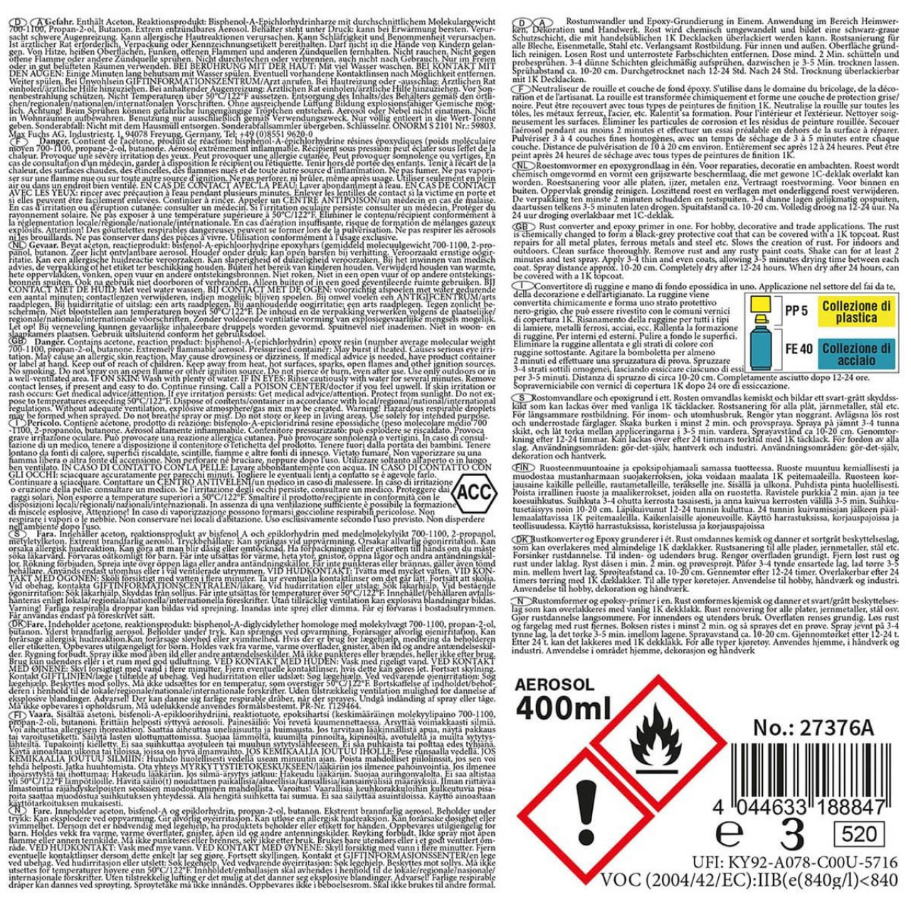 Konvertor hrdze sprej 400 ml