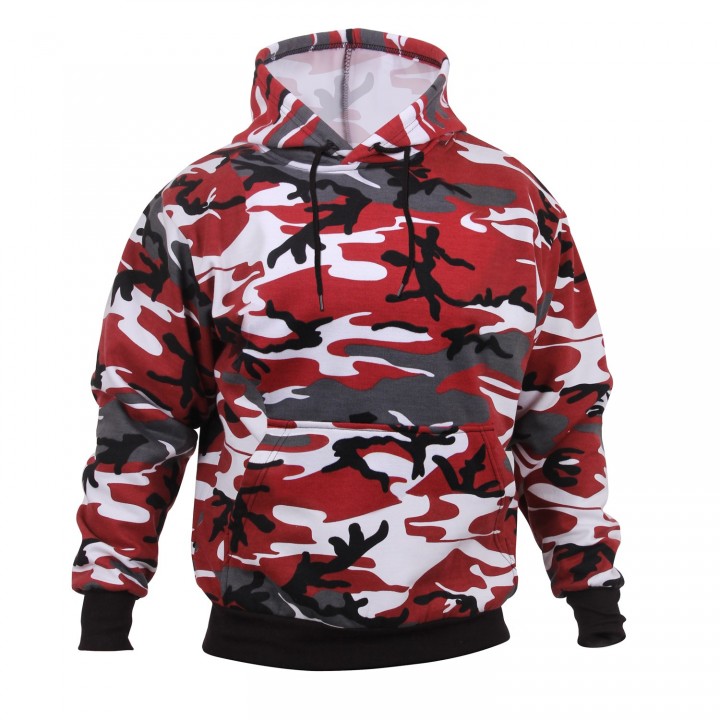 Mikina s kapucňou RED CAMO