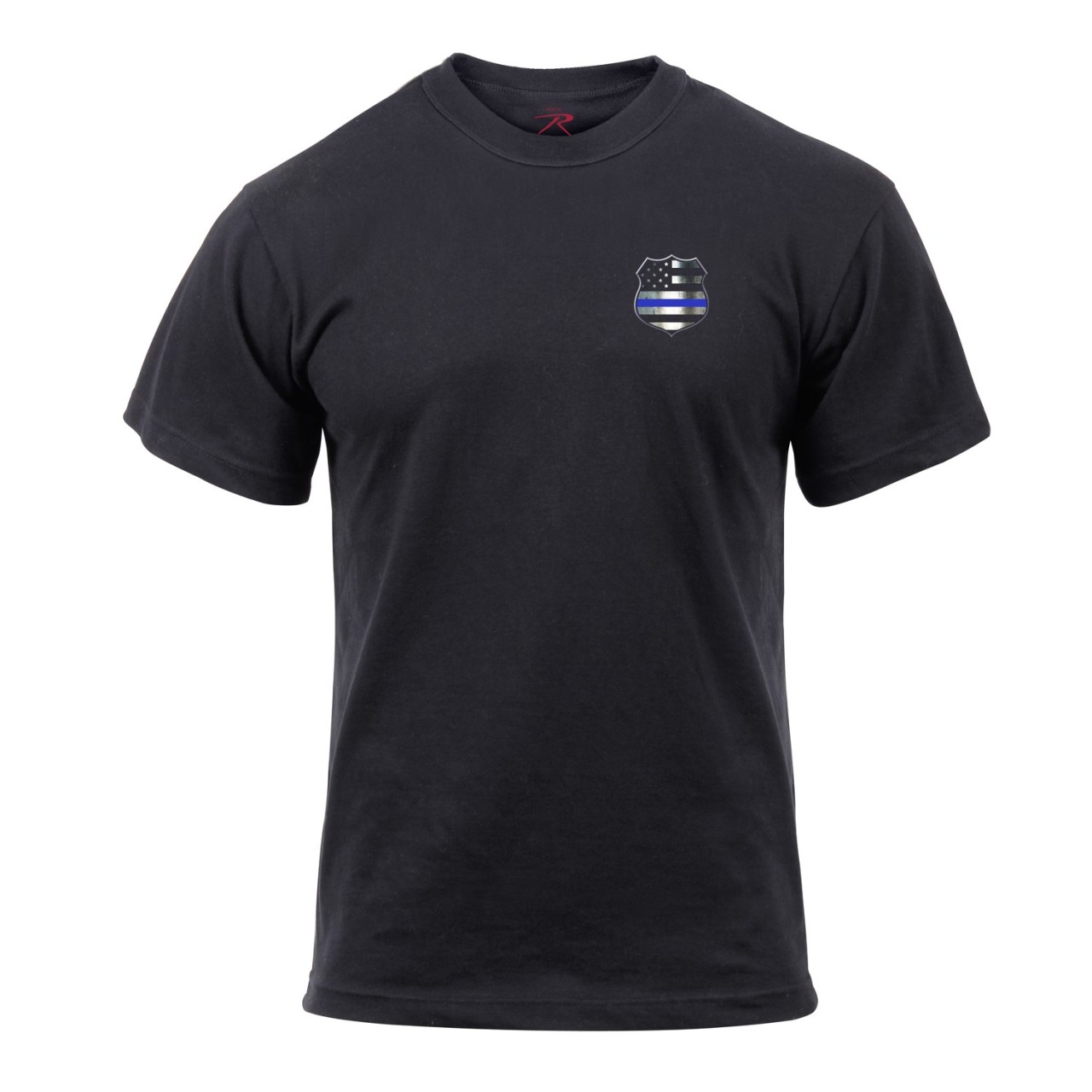 Tričko THIN BLUE LINE US vlajka ČIERNE