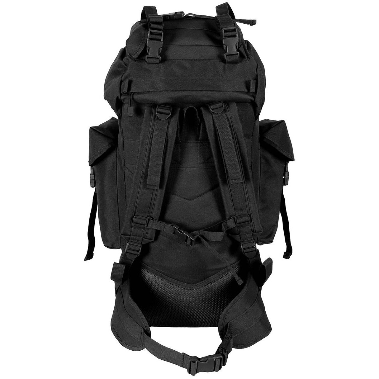 Ruksak bojový MOLLE 65 l polstrovaný + ALU výstuha ČIERNY
