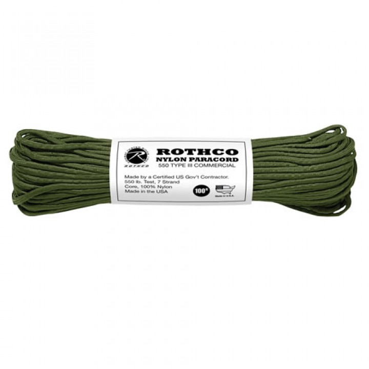 Šnúra PARACORD nylon 550LB 30m 4mm OLIV