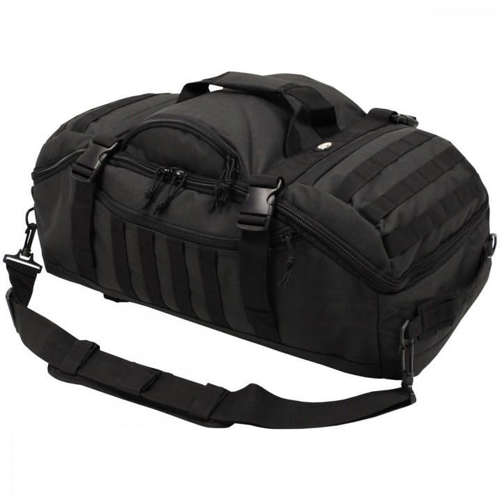 Taška kombinovaná s batohom TRAVEL MOLLE ČIERNA