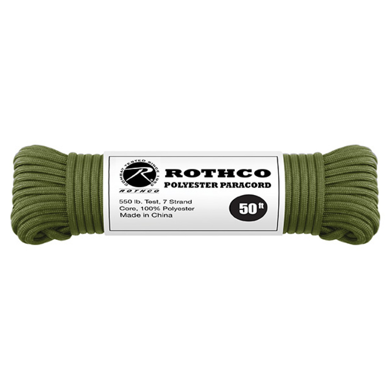 Šnúra PARACORD polyester 550LB 15m 4mm OLIV