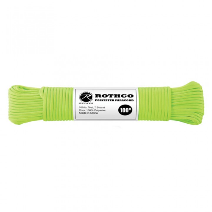 Šnúra PARACORD polyester 550LB 30m 4mm REFLEXNÁ OLIV