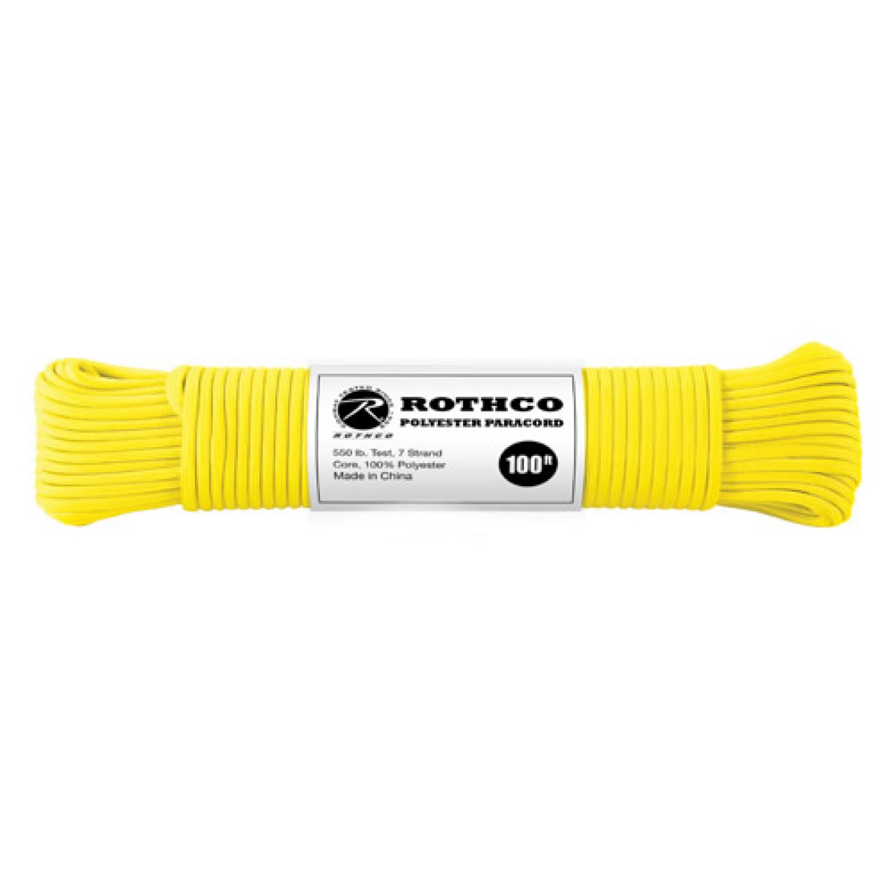 Šnúra PARACORD polyester 550LB 30m 4mm REFLEXNÁ ŽLTÁ