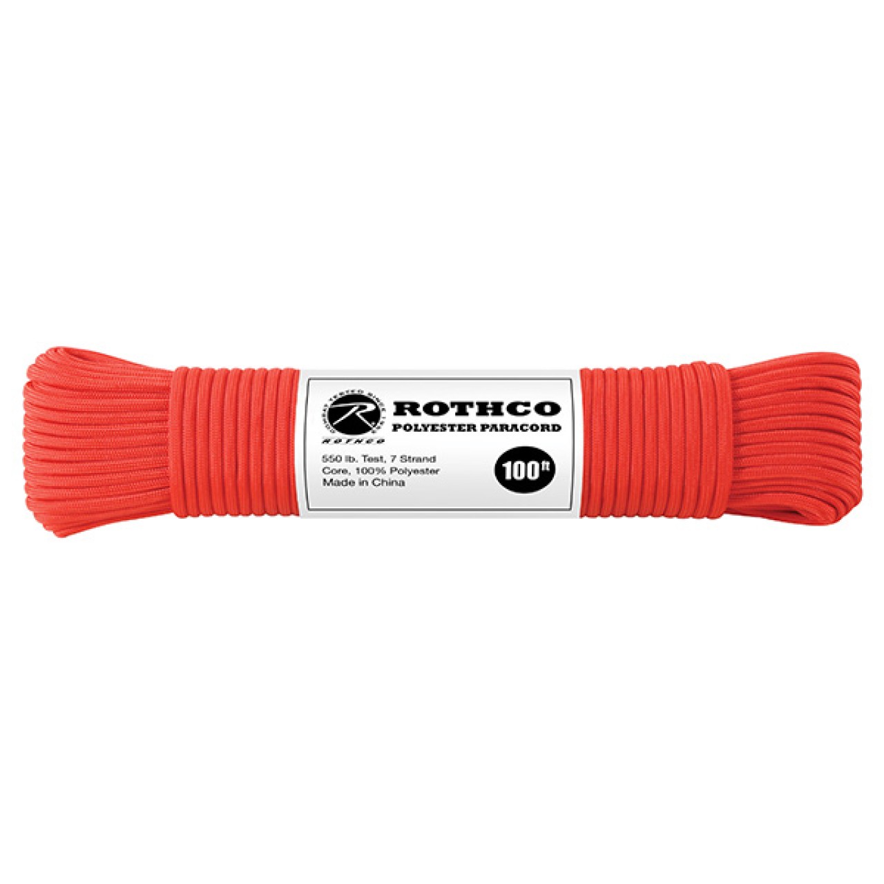 Šnúra PARACORD polyester 550LB 30m 4mm ČERVENÁ