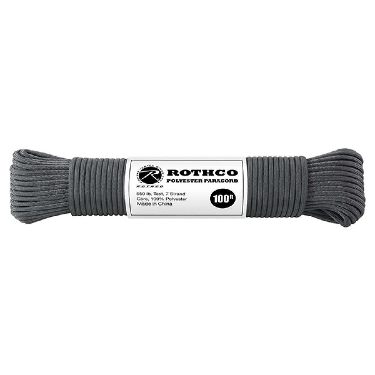 Šnúra PARACORD polyester 550LB 30m 4mm SIVÁ