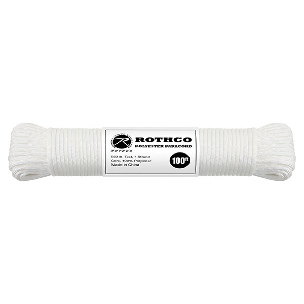 Šnúra PARACORD polyester 550LB 30m 4mm BIELA