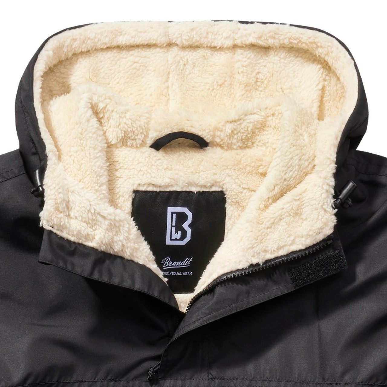 Bunda WINDBREAKER SHERPA ČIERNA